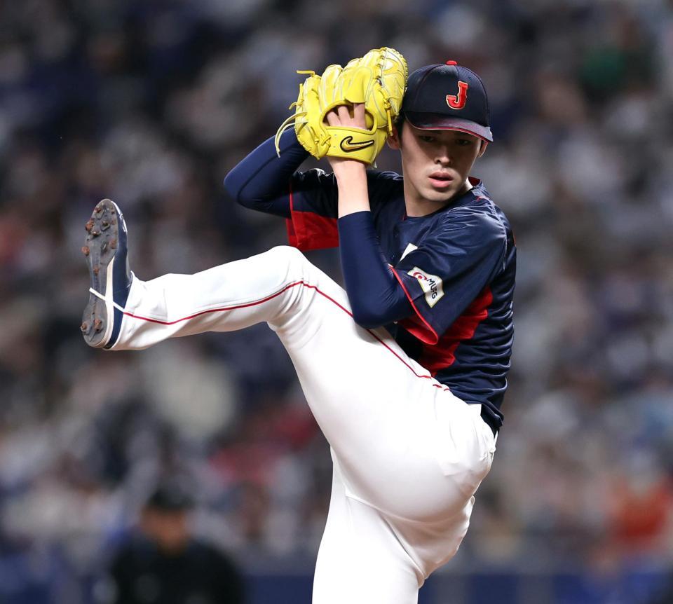 　先発し力投する佐々木朗（撮影・山口登）