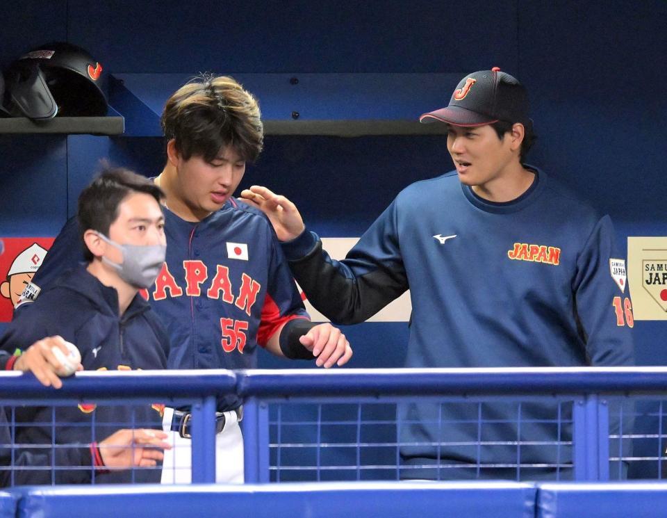 侍J 大谷翔平の異次元フリー打撃に村上「言葉が出ない」試合中に助言