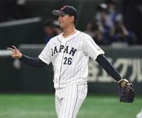 　７回を三者凡退に抑え笑顔の宇田川（撮影・棚橋慶太）