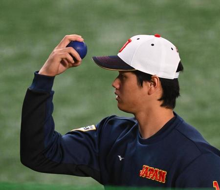 　調整する大谷＝１１日