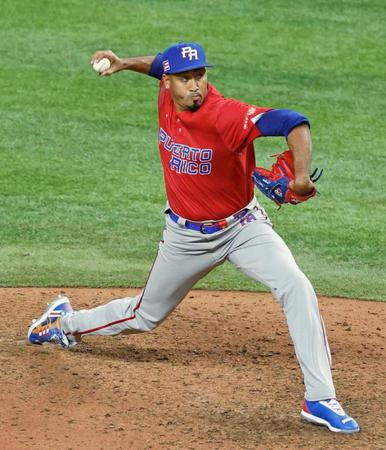 　９回に登板したディアス