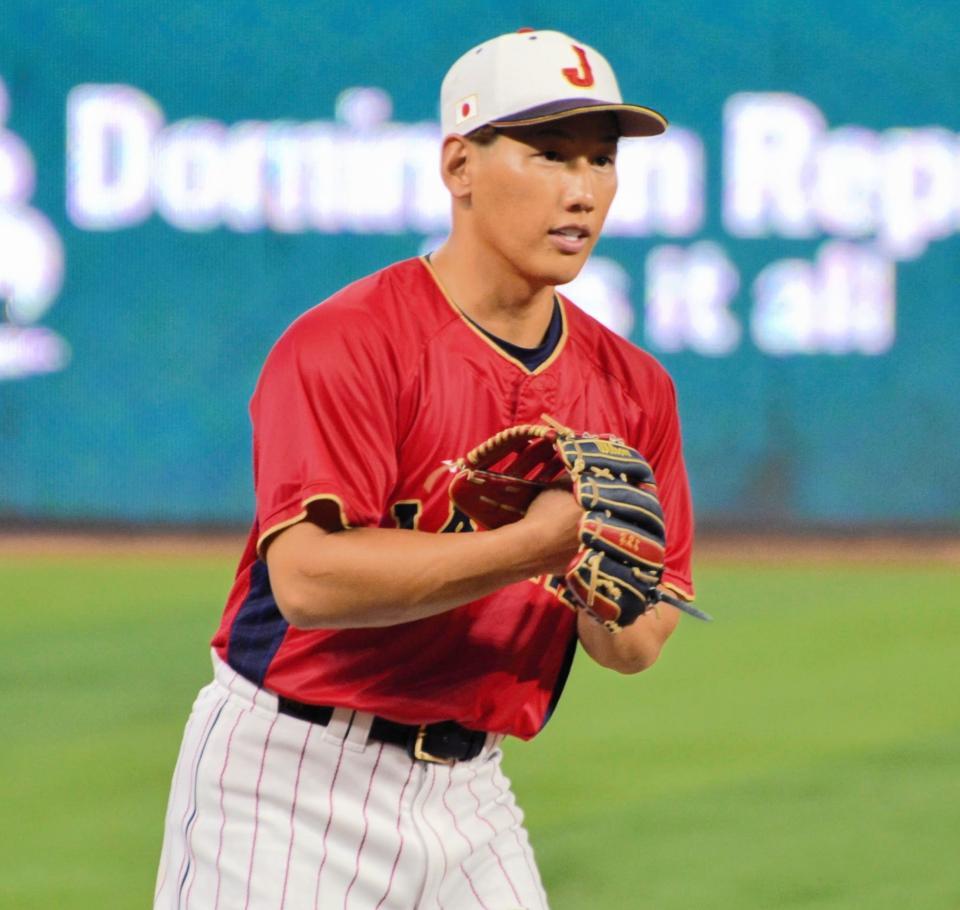 　ノックを受ける吉田