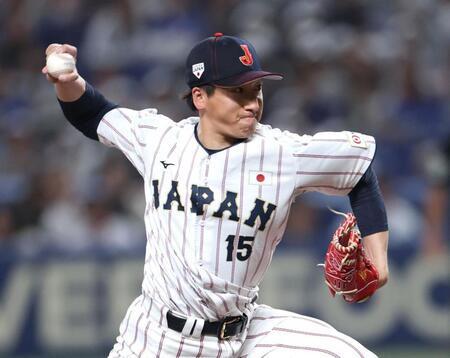 ９回に登板した大勢（撮影・伊藤笙子）