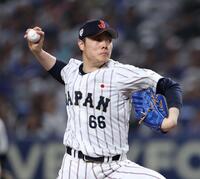 ７回から登板したソフトバンク・松本裕樹＝バンテリンドームナゴヤ（撮影・伊藤笙子）