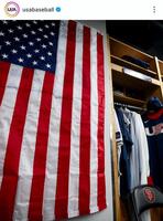 　公開された米国代表のロッカー。米国代表チームの公式インスタグラム（ｕｓａｂａｓｅｂａｌｌ）より