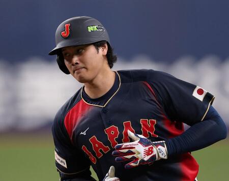 ３回、二ゴロに倒れた大谷（撮影・西田忠信）