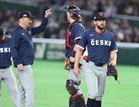 １回、降板するパディシャーク（撮影・金田祐二）