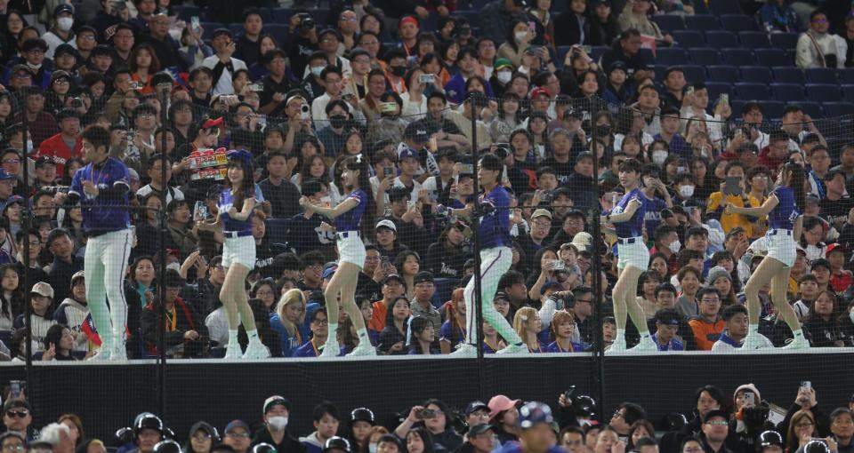熱い台湾の応援席（撮影・佐々木彰尚）