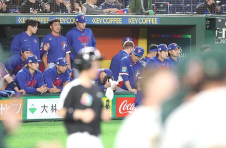 　オーストラリアに敗れた台湾ナイン（撮影・佐々木彰尚）