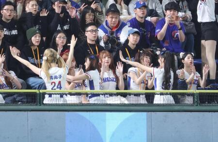 声援を送る台湾のチア