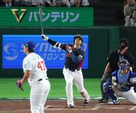 ２回、満塁本塁打を放つ大谷（撮影・金田祐二）
