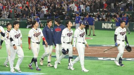 台湾に敗れ、引き揚げる韓国の選手たち