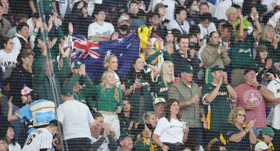盛り上がるオーストラリアファン