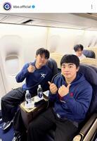 　ＫＢＯが公開したチャーター機内の様子。ＫＢＯの公式インスタグラム（ｋｂｏ．ｏｆｆｉｃｉａｌ）より 