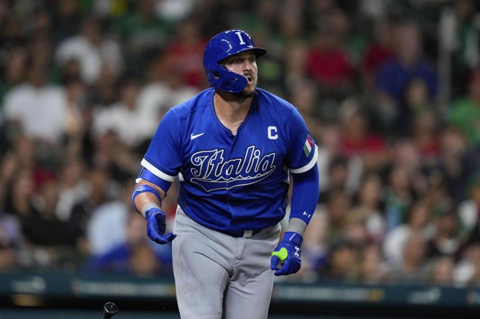 　メキシコ戦の６回、ソロ本塁打を放つパスクアンティノ＝ヒューストン（ＡＰ＝共同）