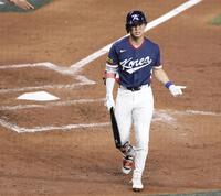 ３回、空振り三振に倒れた金慧成（撮影・伊藤笙子）