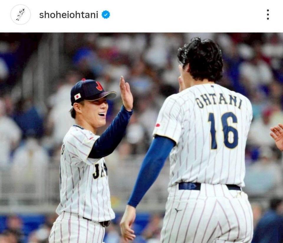 　大谷翔平のインスタグラム（ｓｈｏｈｅｉｏｈｔａｎｉ）より
