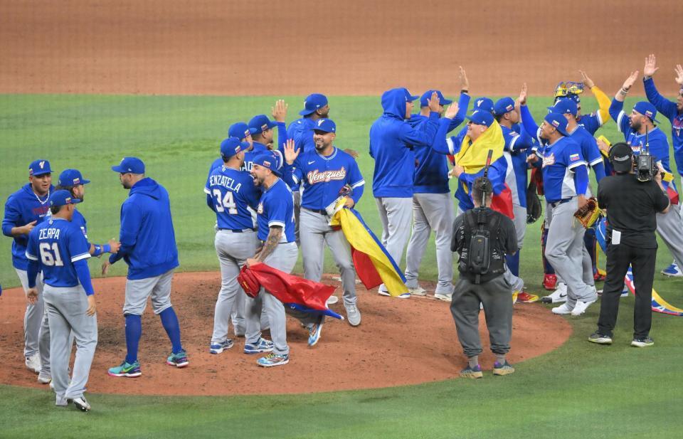 逆転勝ちで決勝進出を決めたベネズエラナイン（撮影・伊藤笙子）