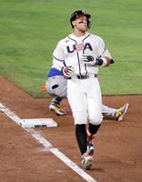 　六回、三ゴロに打ち取られたジャッジ（撮影・伊藤笙子）