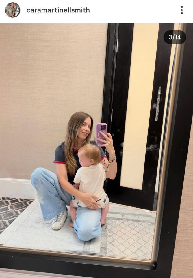 スミスの妻カーラさんのインスタグラム＠ｃａｒａｍａｒｔｉｎｅｌｌｓｍｉｔｈ（３月１９日付）より