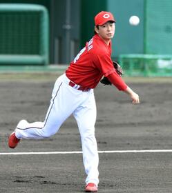 　新フォームに変え、順調な調整を行っている大瀬良