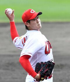 　先発ローテの一角として期待のかかる広島・高橋昂