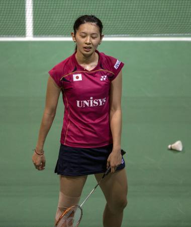 　３試合目のシングルスで、中国選手に敗れた高橋沙也加（ＡＰ＝共同）