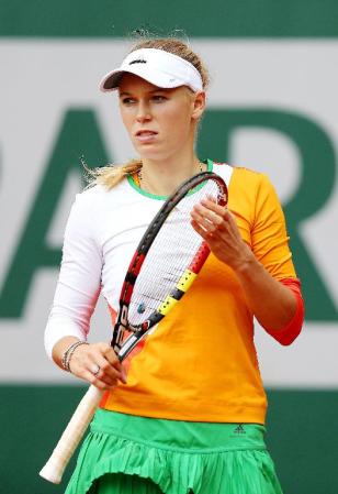 　テニスの全仏オープン女子シングルス１回戦で敗れたキャロライン・ウォズニアッキ（ゲッティ＝共同）