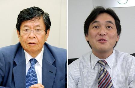　但木敬一氏（左）、夏野剛氏