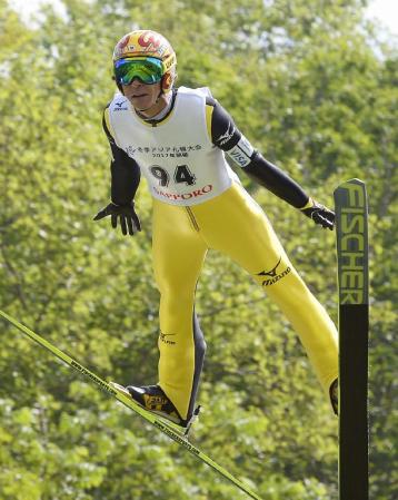 　男子で３位になった葛西紀明の１回目