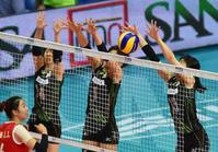 バレー日本、中国に敗れＤ組２位