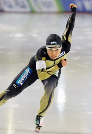 　女子５００メートルで２位の小平奈緒＝ソウル（共同）