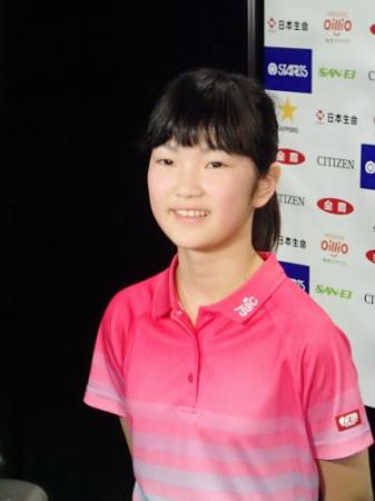 ジュニア女子で４回戦に進出した木原美悠＝東京体育館