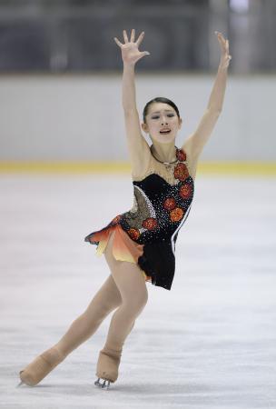 　フィギュア女子　優勝した中塩美悠のフリー＝名古屋市のガイシプラザ