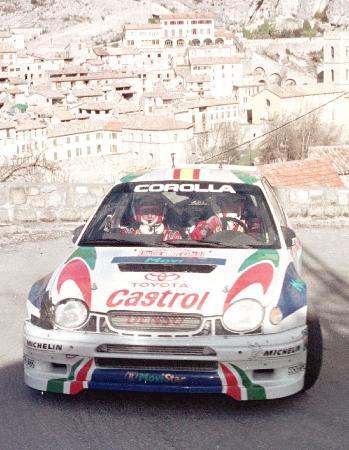 　１９９８年、自動車の世界ラリー選手権第１戦、モンテカルロ・ラリーに出場したトヨタ自動車（ＡＰ＝共同）