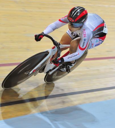 　女子スプリントで予選敗退した前田佳代乃＝パリ（共同）