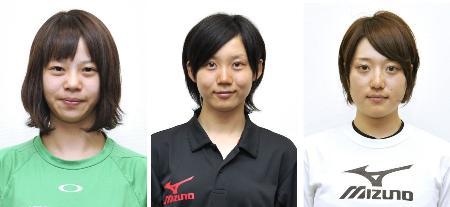 　スピードスケートの世界選手権最終日（左から）総合９位の高木菜那、１１位の高木美帆、１３位の菊池彩花