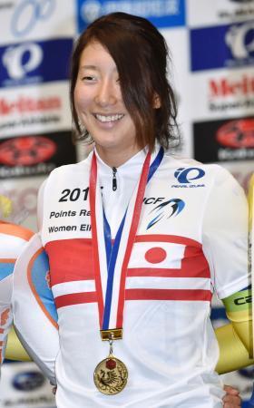 　自転車の全日本選手権トラック種目で、個人種目２冠に輝いた上野みなみ＝伊豆ベロドローム