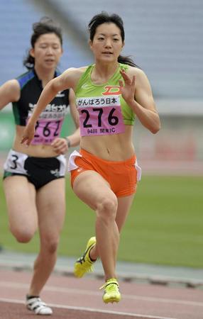 　女子１００メートル決勝　11秒72で優勝した土井杏南