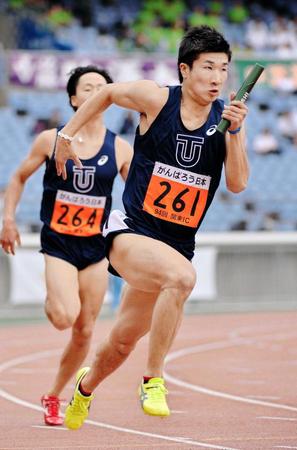 　練習中に右太ももを痛めた桐生祥秀