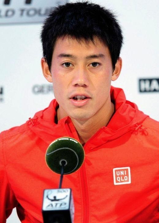 　ウィンブルドン選手権に向けて初練習を行った錦織圭