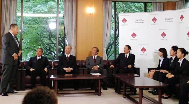 早大金メダルトリオに森喜朗氏がエール