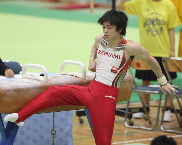 内村航平、あん馬で落下も左肩不安一掃