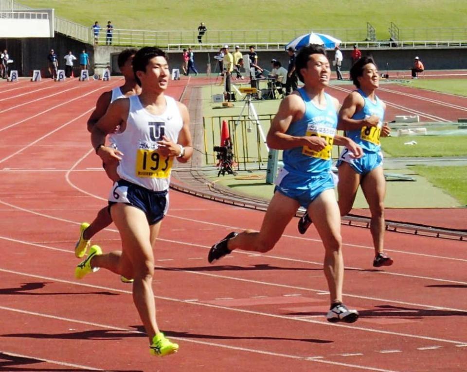 　関東学生新人選手権に出場した桐生祥秀（左手前）