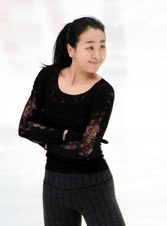 　ＳＰの練習でユーモラスな表情を見せる浅田真央