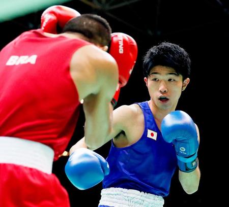 　ボクシングのリオデジャネイロ五輪テスト大会の男子フライ級で優勝した田中亮明（ゲッティ＝共同）