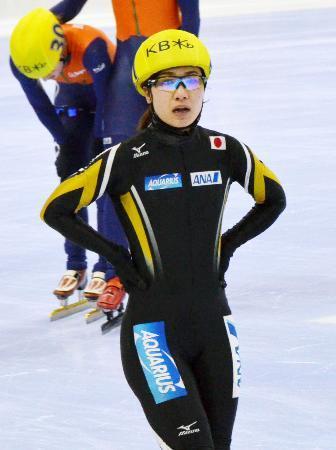 　女子３０００メートルリレーで７位に終わった日本の酒井裕唯＝ソウル（共同）