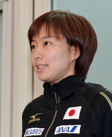 リオデジャネイロ五輪アジア予選に向け抱負を語る石川佳純（撮影・堀内翔）