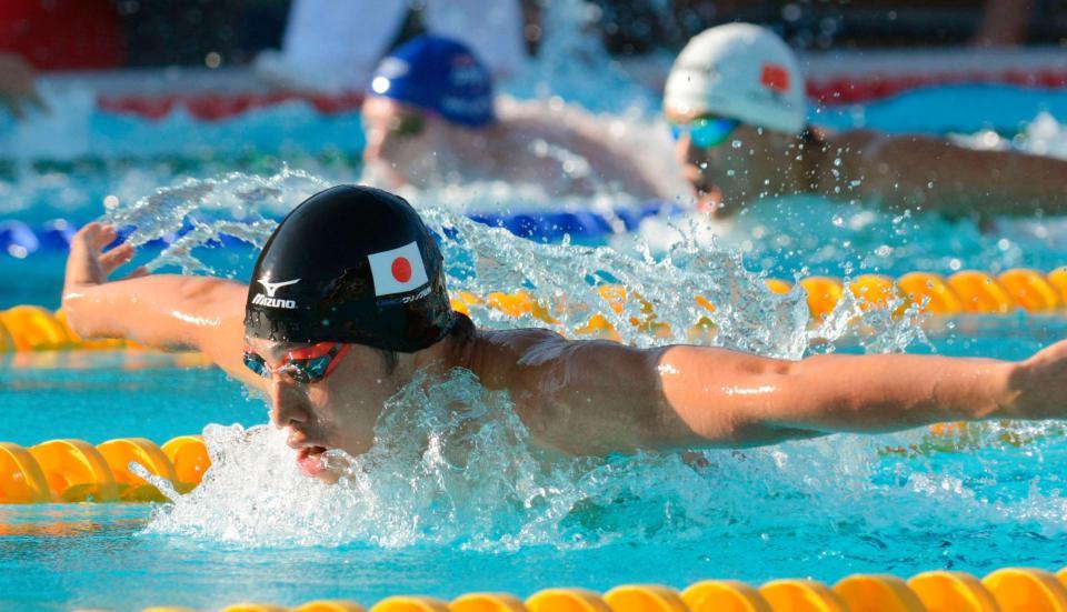 　４分９秒52で制した萩野公介のバタフライ