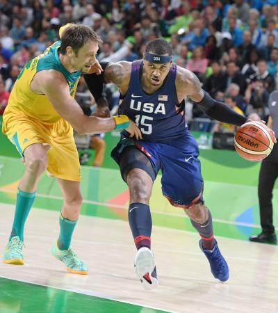 　オーストラリア戦でゴールへ切れ込む米国のアンソニー＝リオデジャネイロ（ＵＰＩ＝共同）